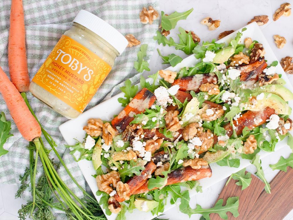 How to make Roasted Carrot & Arugula Salad with Honey Mustard
