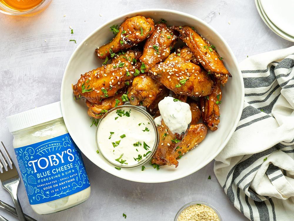 How to make Honey BBQ Chicken Wings with Blue Cheese