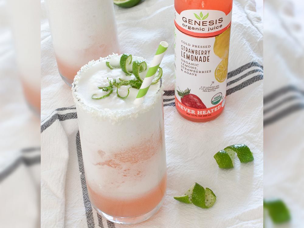 How to make Strawberry Coconut Lemonade Freeze