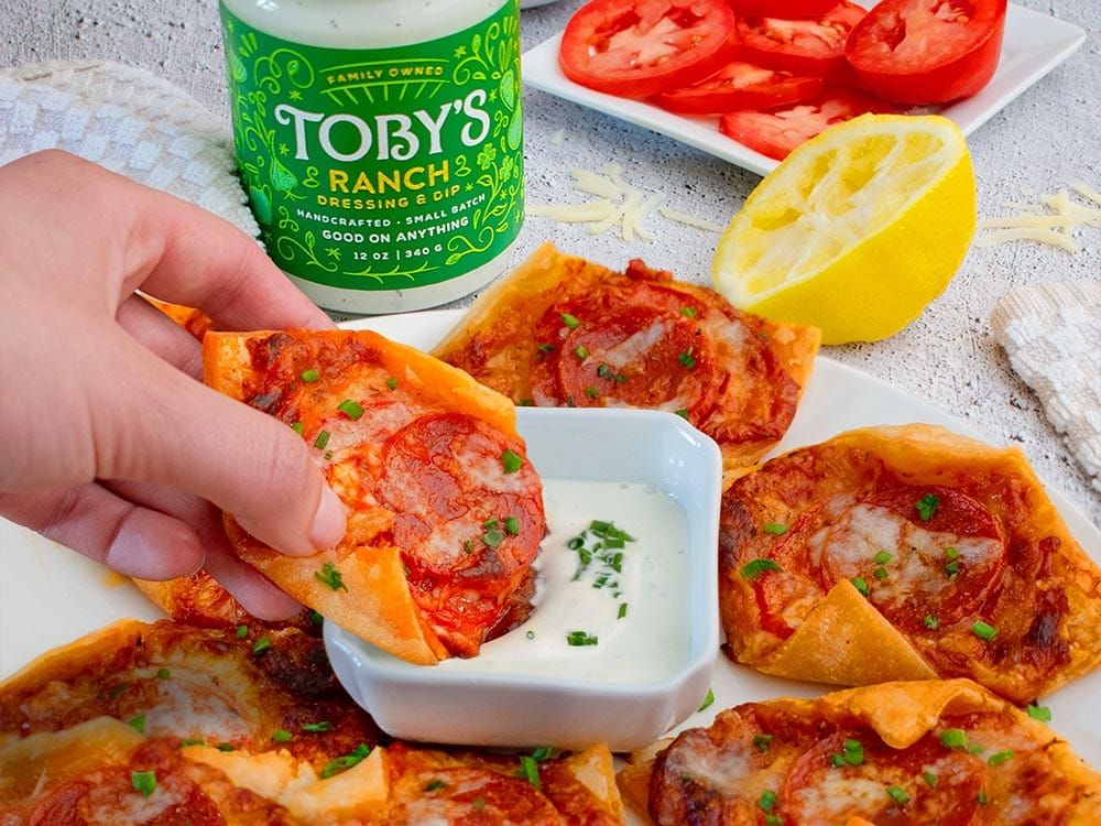 How to make Pizza Puff Pastry Bites with Toby’s Ranch Dressing