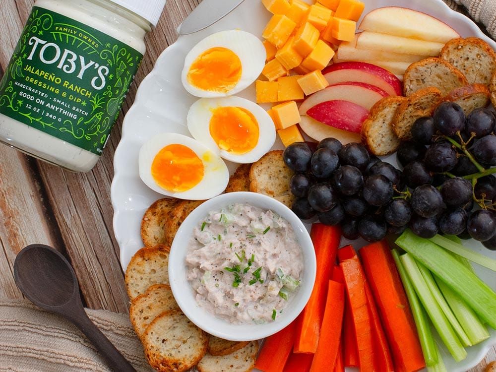 How to make Quick Easy Snack Plate with Jalapeño Ranch Dressing