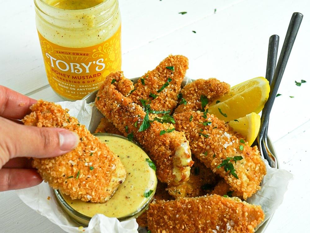 How to make Crispy Chicken Tenders with Honey Mustard