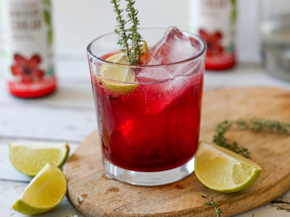 How to make Hibiscus Cooler Mocktail