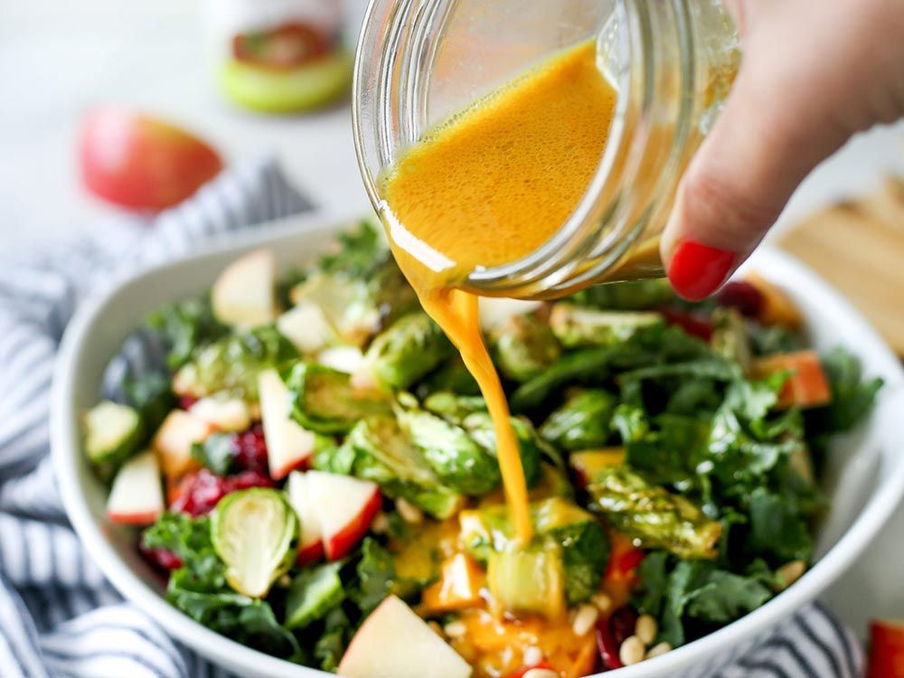 How to make Harvest Salad With Apple Cider Dressing