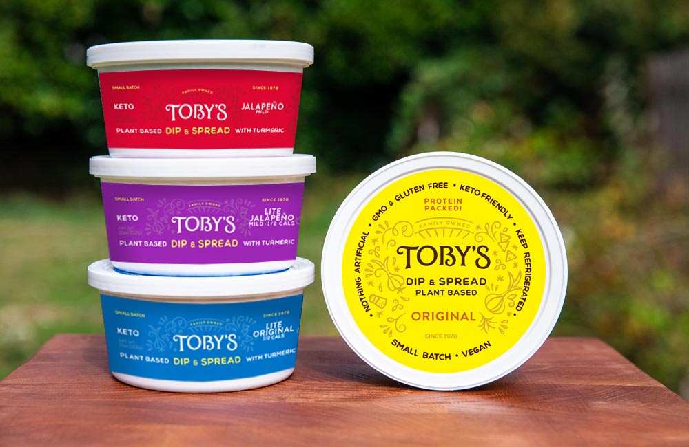 Toby's plant based dips and spreads