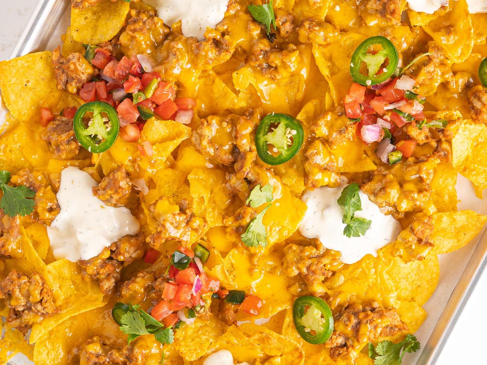 Nachos Supreme with Jalapeño Ranch Dressing Toby's Family Foods