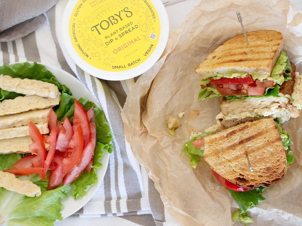 How to make Tempeh BLT Sandwich with Plant Based Dip & Spread