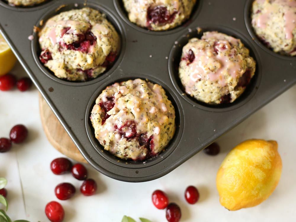 How to make Cranberry Lemon Glazed Muffins