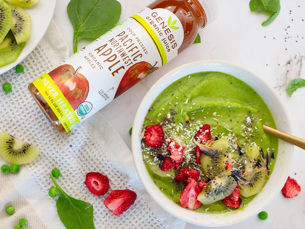 How to make Green Smoothie Bowl with PNW Apple Juice