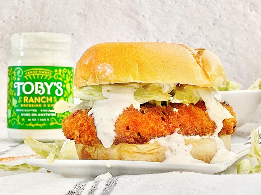How to make Nashville Hot Chicken Sandwich with Ranch Dressing & Dip