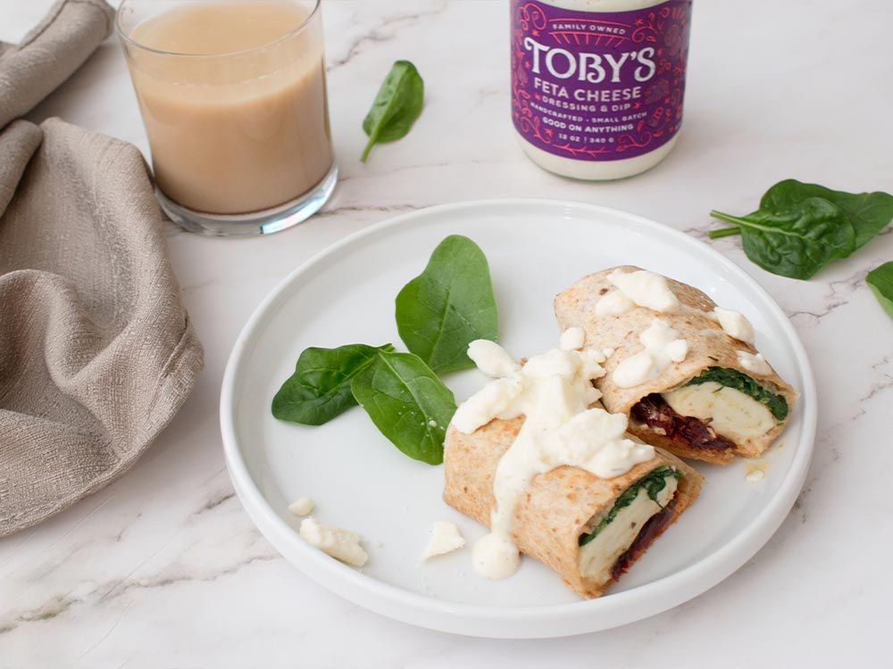 How to make Spinach Feta Egg White Wrap