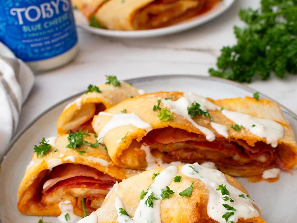 How to make Homemade Classic Stromboli with Blue Cheese Dressing & Dip