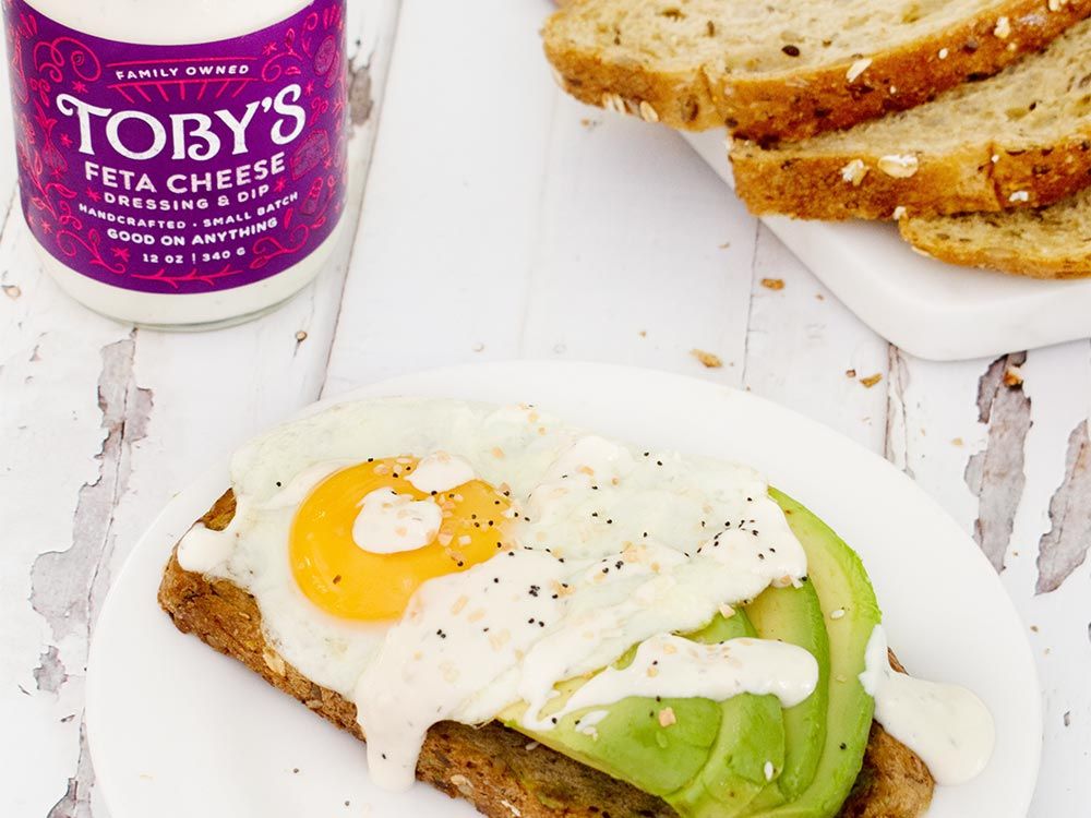 How to make Brunch Toast with Feta Cheese Dressing & Dip