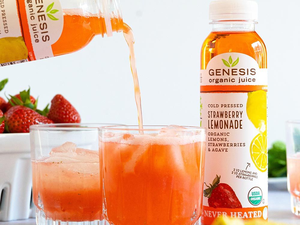 How to make Organic Strawberry Lemonade Cooler