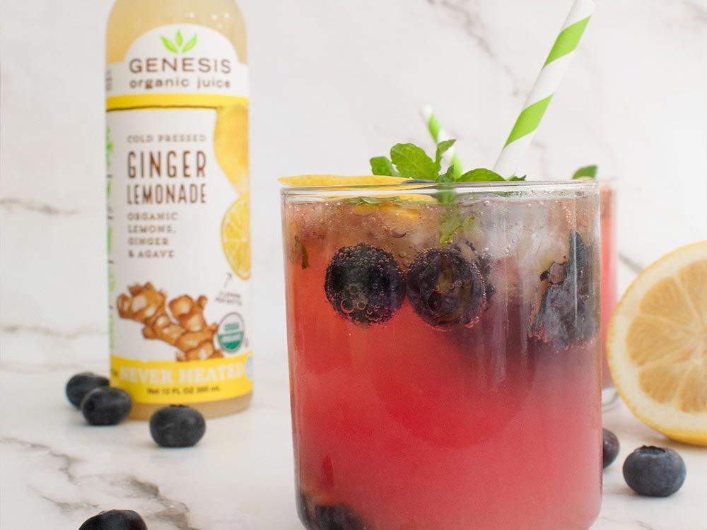 How to make Blueberry Ginger Lemonade Refresher