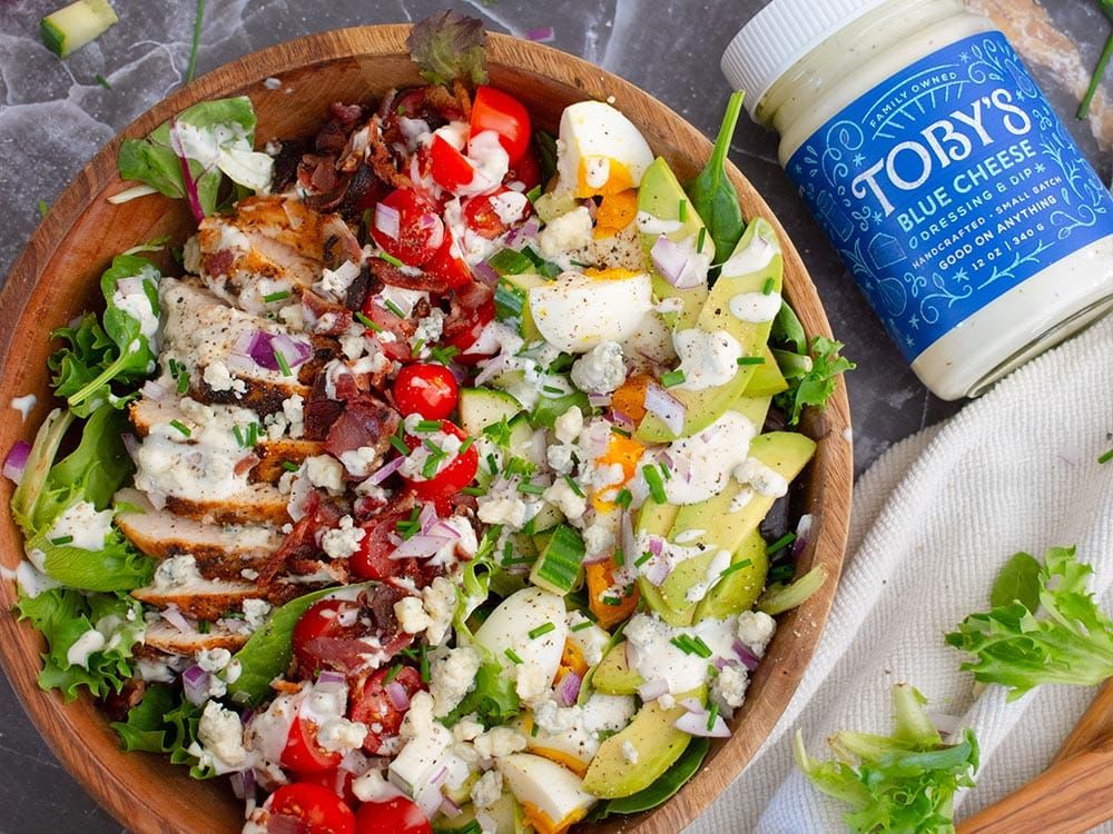 How to make Grilled Chicken Cobb Salad with Toby’s Blue Cheese