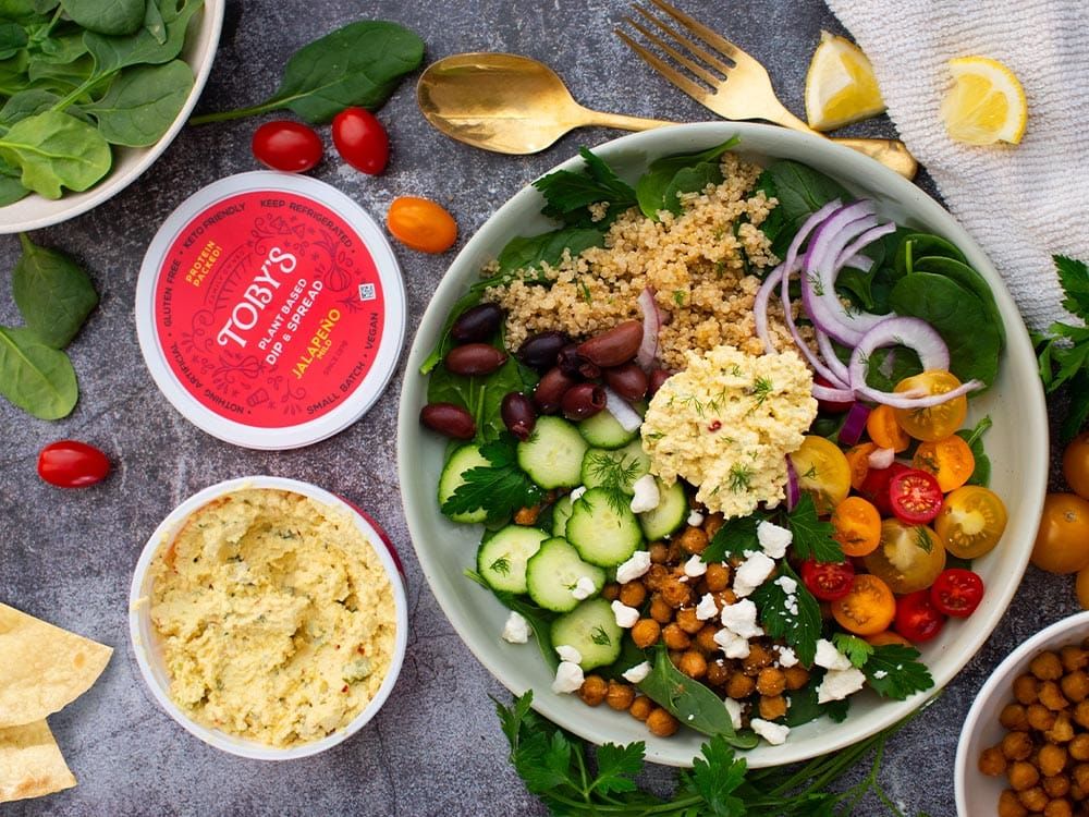 How to make Quinoa Power Bowl with Dip & Spread