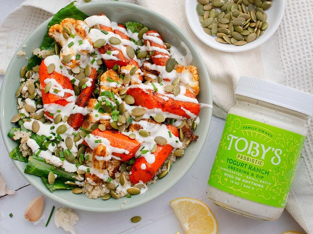 How to make Nourishing Grain Bowl with Yogurt Ranch Dressing & Dip