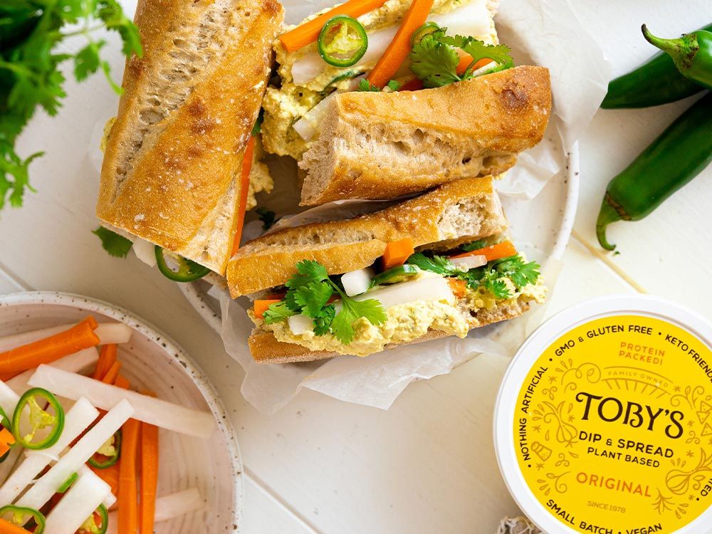 How to make Banh Mi Sandwich with Plant Based Dip & Spread