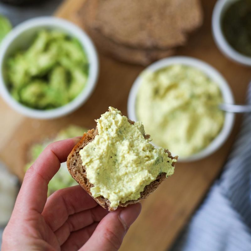 Toby's tofu dip and spread on fresh bread