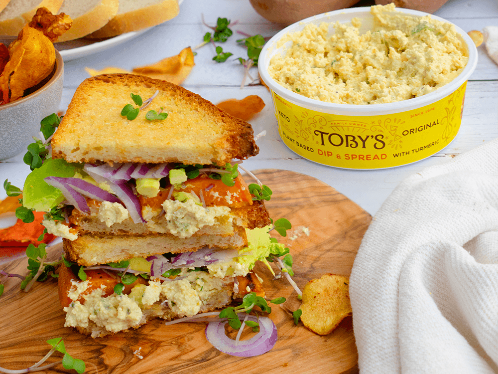 How to make Rustic Veggie Sandwich with Toby’s Original Dip & Spread