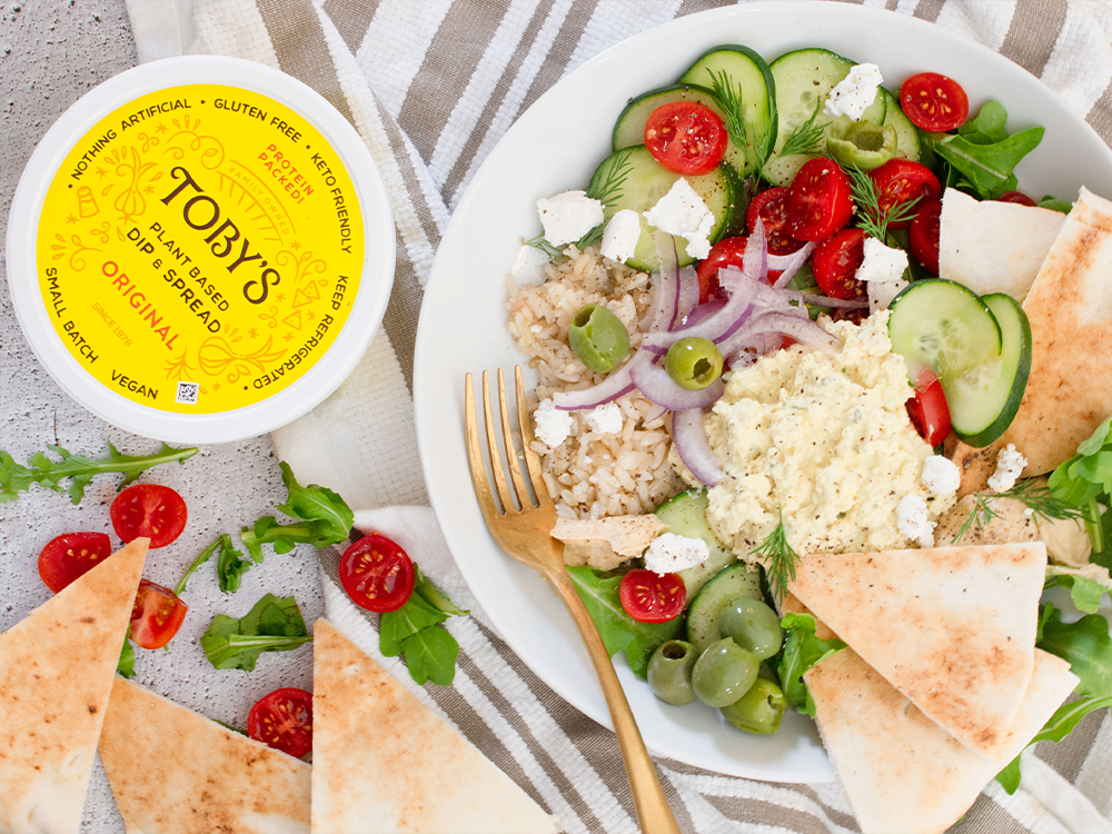 How to make Quick Easy Protein Bowl with Plant Based Dip & Spread