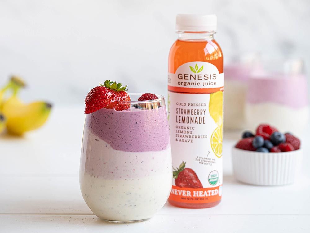 How to make Berry Ombré Smoothie with Strawberry Lemonade