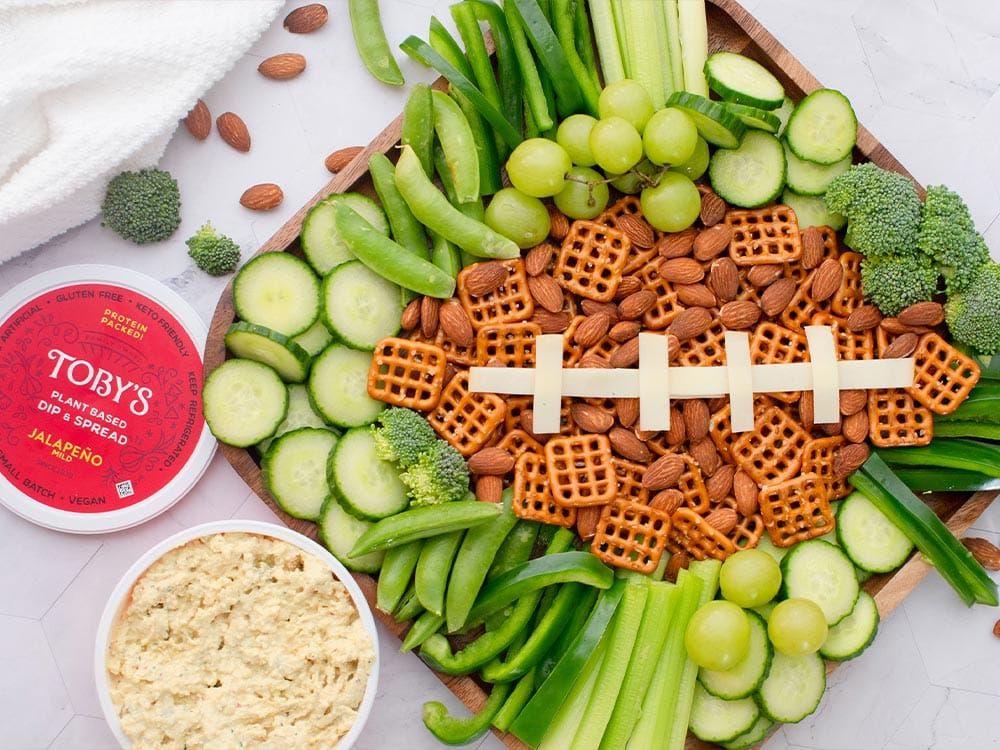 How to make Football Snack Platter with Plant Based Dip