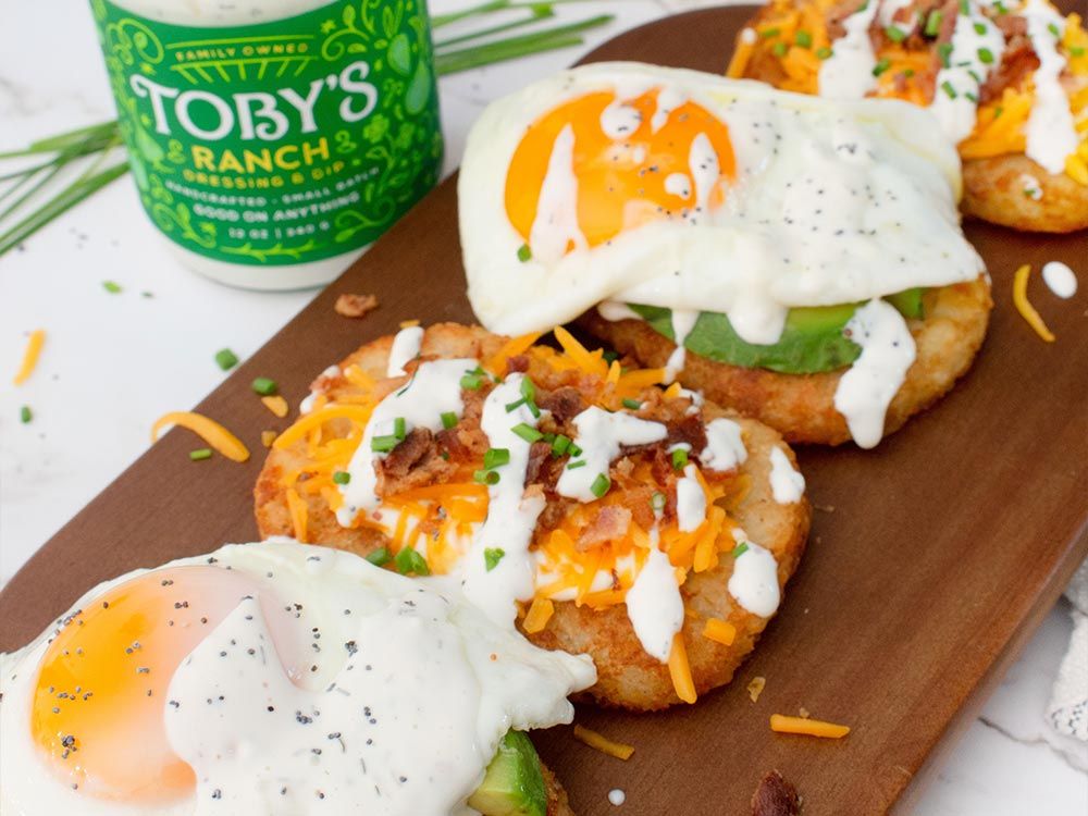 How to make Loaded Hashbrown Patties with Ranch Dressing