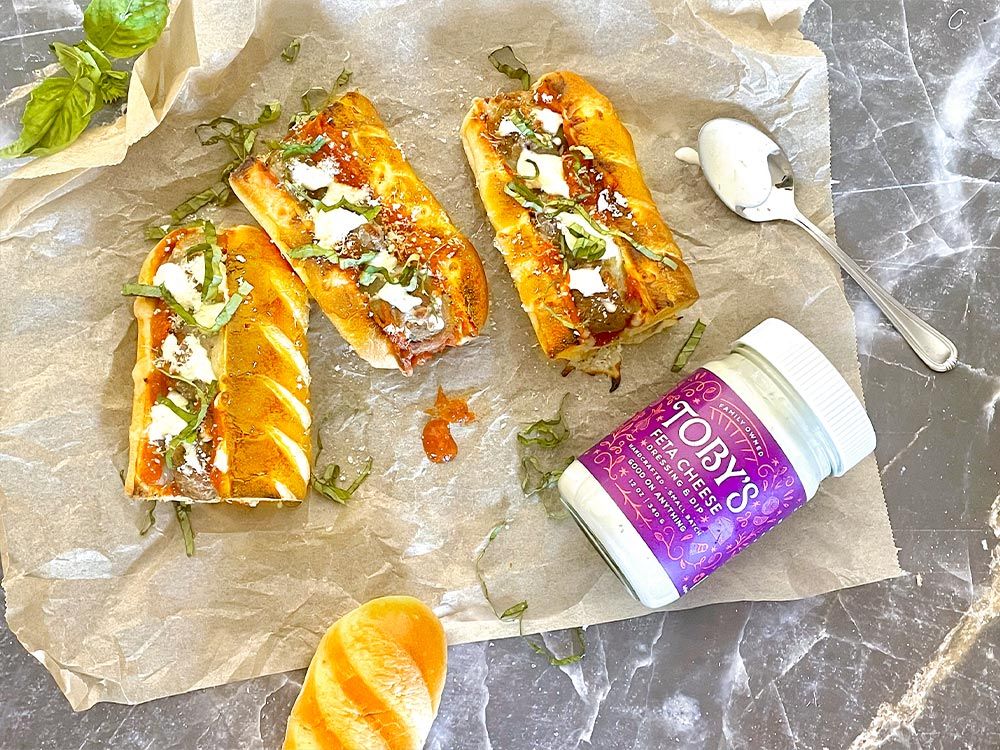 How to make Oven Baked Meatball Sub with Feta Cheese Dressing & Dip