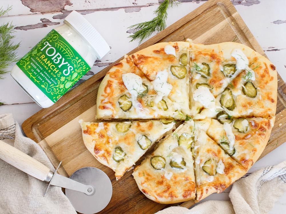 How to make Ranch Pickle Pizza