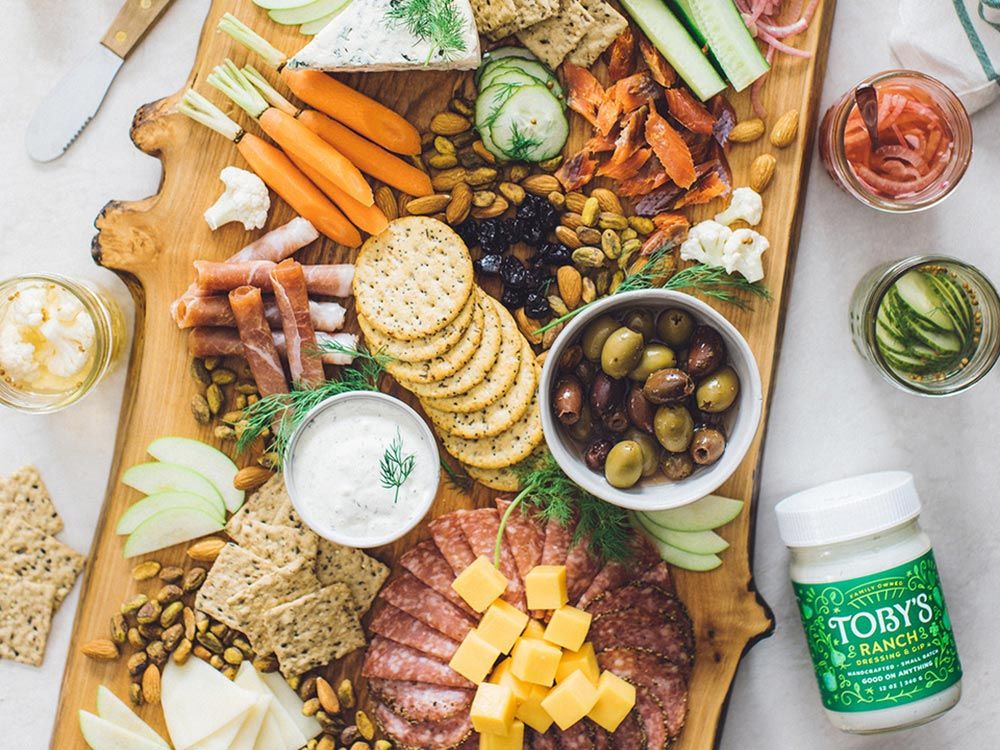 How to make Cheese and Charcuterie Board with Veggies and Ranch