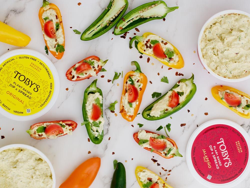 How to make Stuffed Mini Peppers with Plant Based Dip & Spread