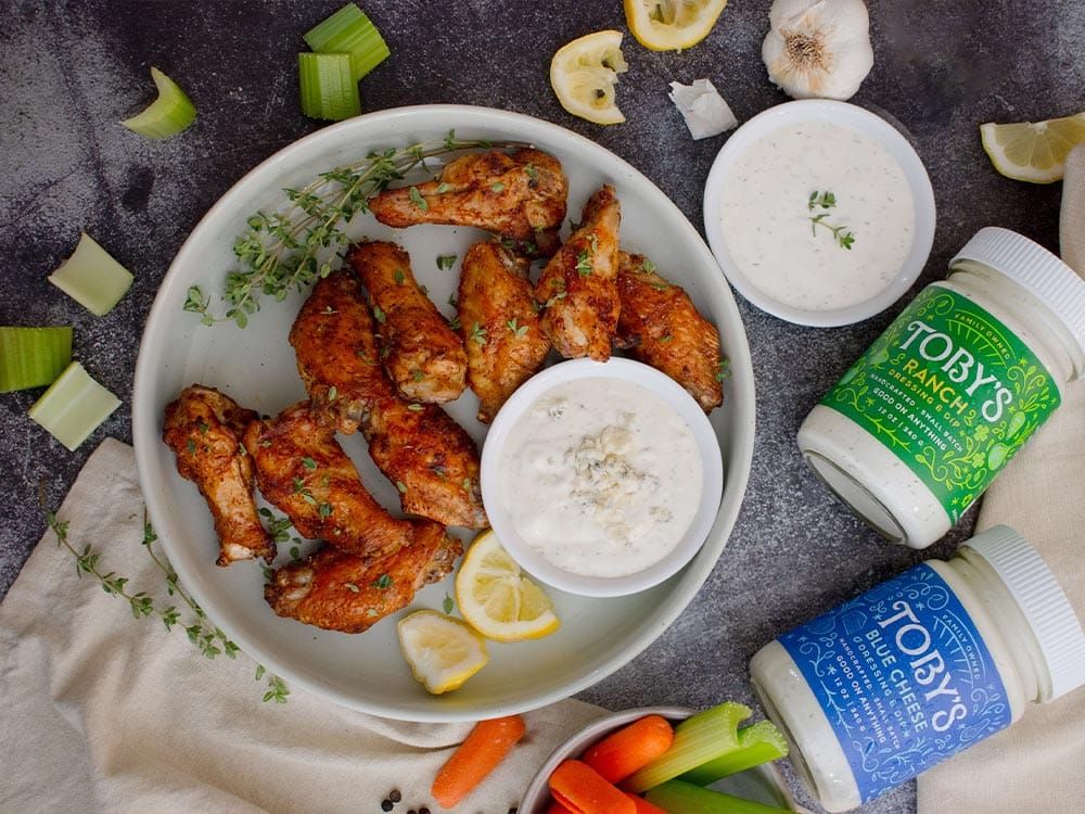 How to make Classic Chicken Wings with Toby’s Ranch & Blue Cheese
