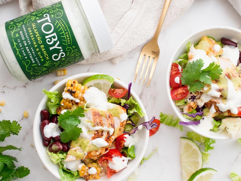 How to make Sweetgreen Inspired Chicken Fajita Bowls with Jalapeno Ranch