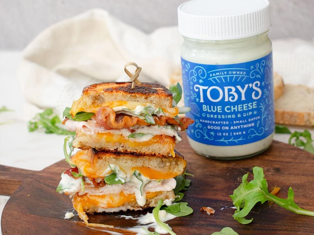 How to make Cheesy Bacon Turkey Melt with Blue Cheese
