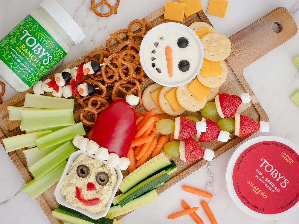 How to make Holiday Snack Board with Ranch and Plant Based Dip