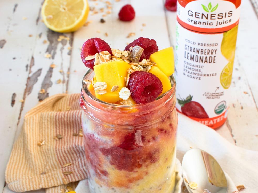 How to make Mango Strawberry Chia Pudding