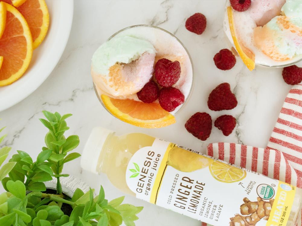 How to make Rainbow Sherbert Punch with Ginger Lemonade