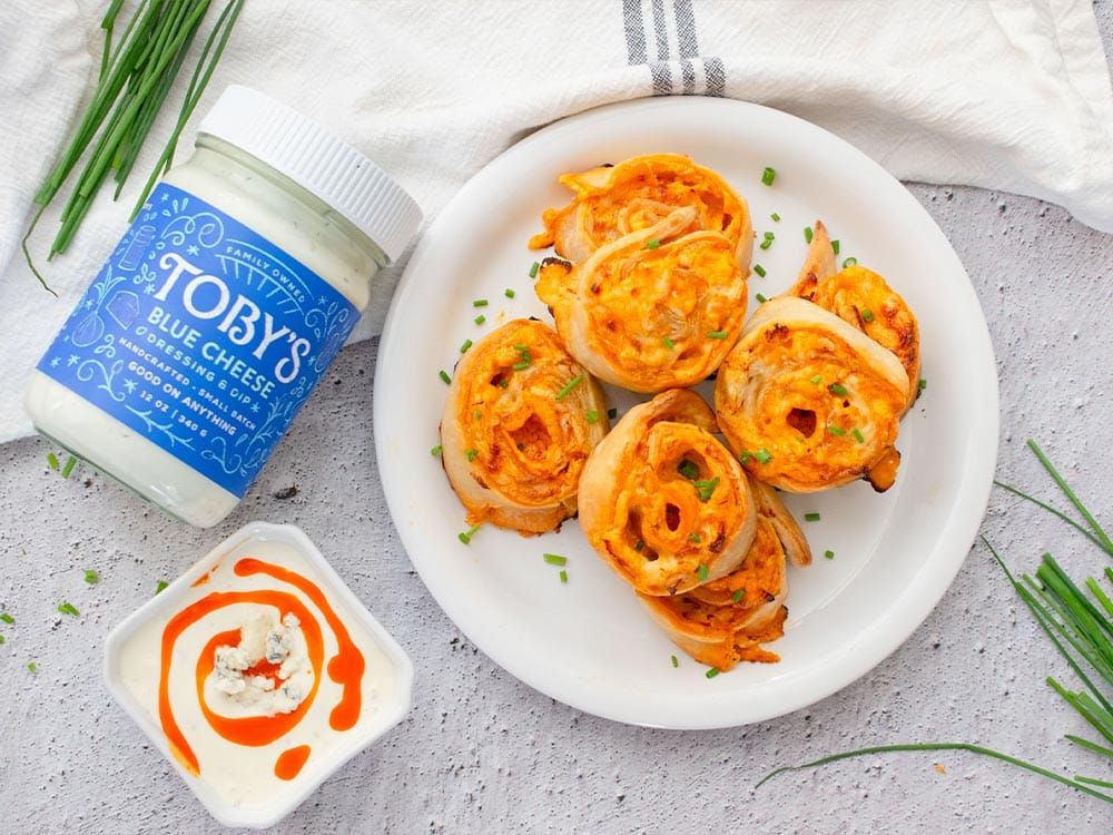 How to make Buffalo Chicken Pinwheels with Blue Cheese