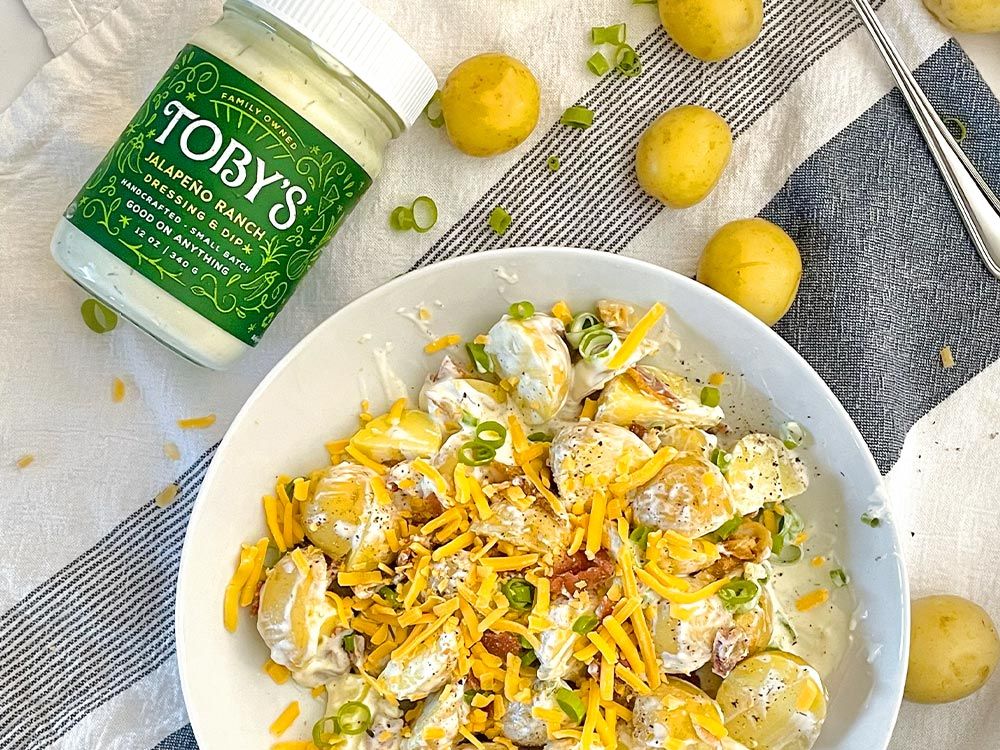 How to make Loaded Potato Salad with Jalapeño Ranch Dressing & Dip