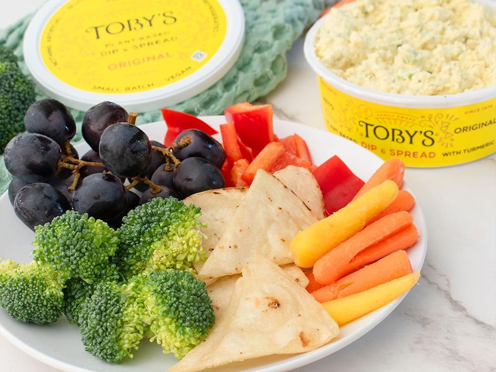 How to make Kid Friendly Snack Plate with Plant Based Dip