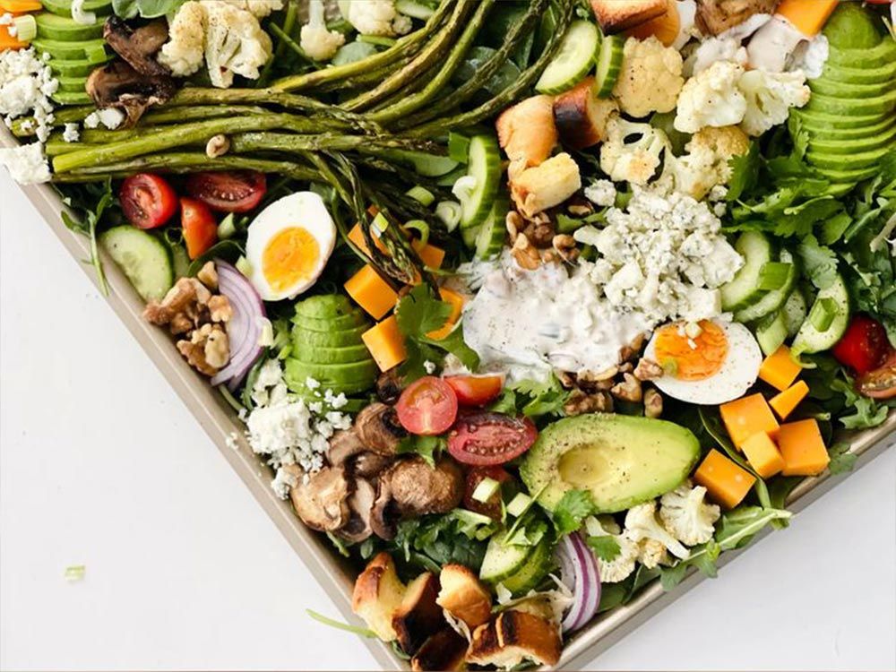 How to make Sheet Pan Cobb Salad with Ranch Dressing & Dip