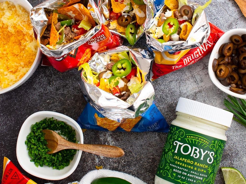 How to make Walking Tacos with Jalapeño Ranch Dressing