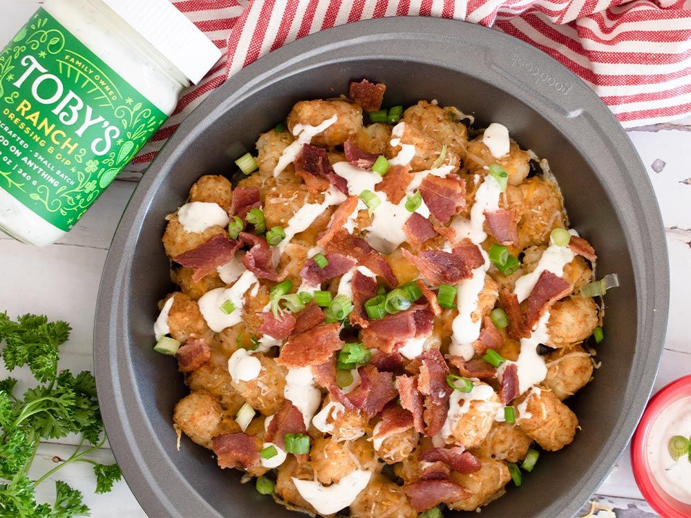 How to make Cheesy Bacon Ranch Tots