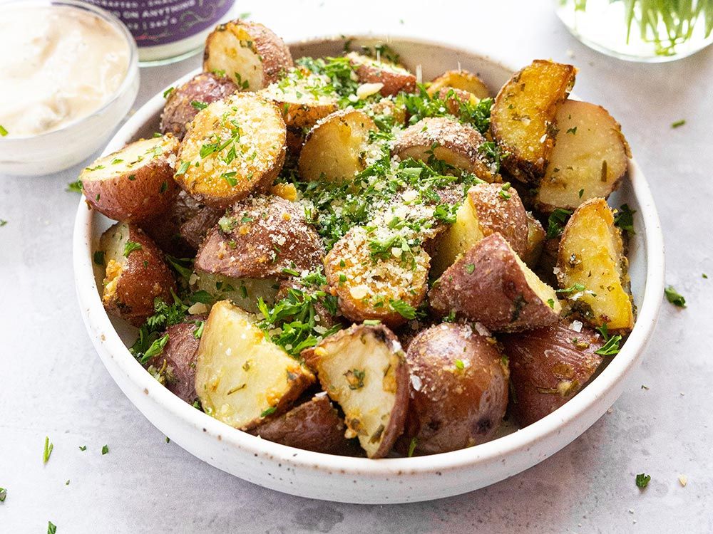 How to make Parmesan Roasted Red Potatoes with Feta Cheese