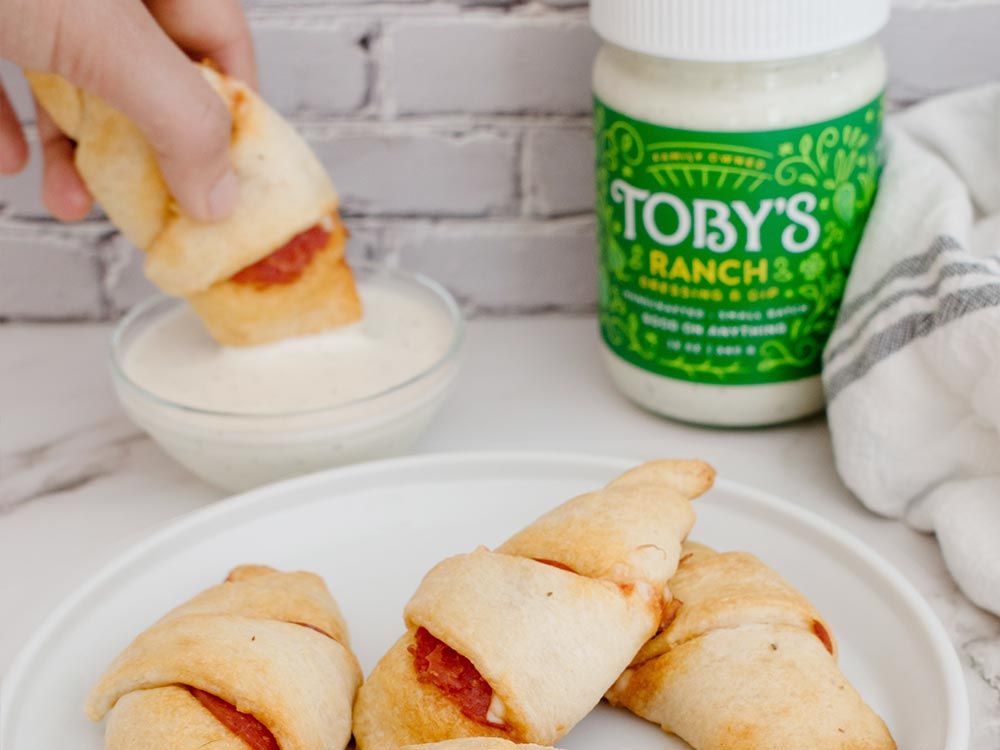How to make Crescent Pizza Rolls with Ranch Dressing & Dip
