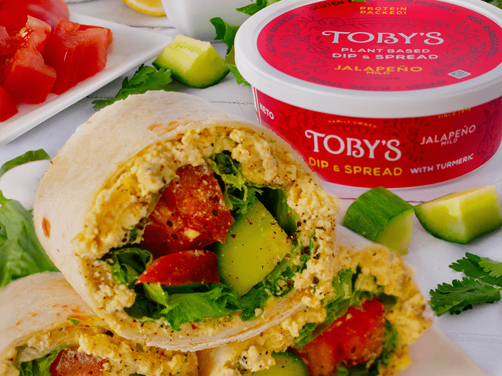 How to make Veggie Lunch Wrap with Toby’s Dip & Spread