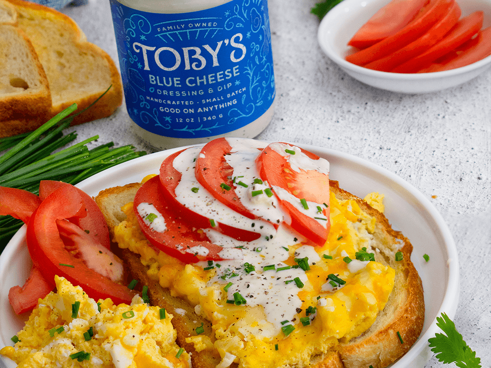 How to make Cheesy Eggs & Toast with Toby’s Blue Cheese