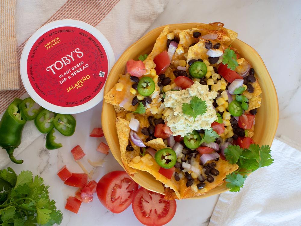 How to make Spicy Veggie Nachos with Jalapeno Plant Based Dip & Spread